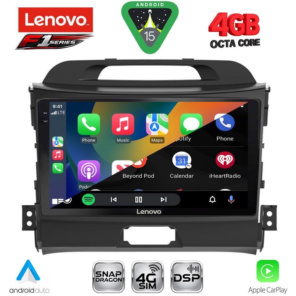 LENOVO SSQ 9325_CPA (9inc) MULTIMEDIA TABLET for KIA SPORTAGE mod. 2010-2015 - immagine 2