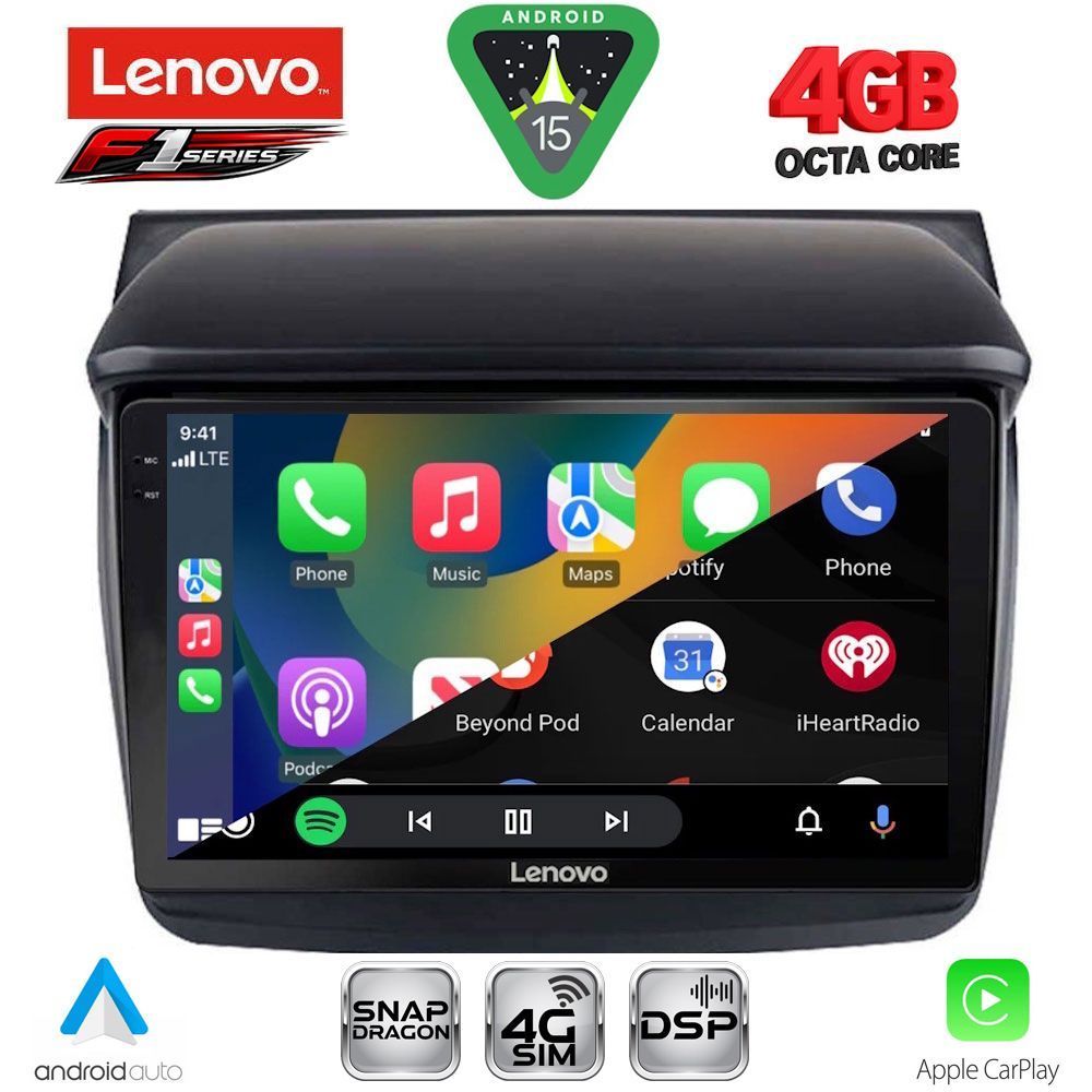 LENOVO SSQ 9436_CPA (9inc) MULTIMEDIA TABLET for MITSUBISHI L200 mod. 2006-2015 - immagine 2