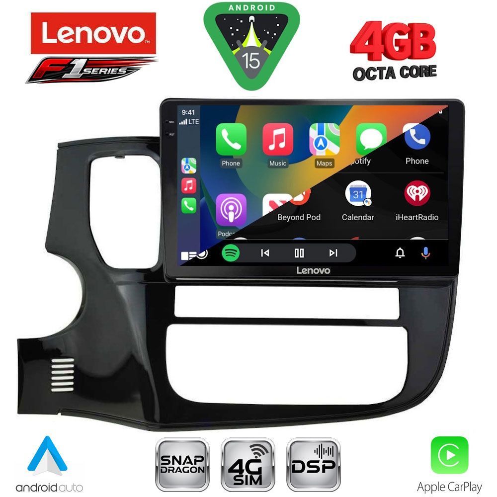 LENOVO SSQ 9443_CPA (10inc) MULTIMEDIA TABLET for MITSUBISHI OUTLANDER mod. 2013-2020 - immagine 2