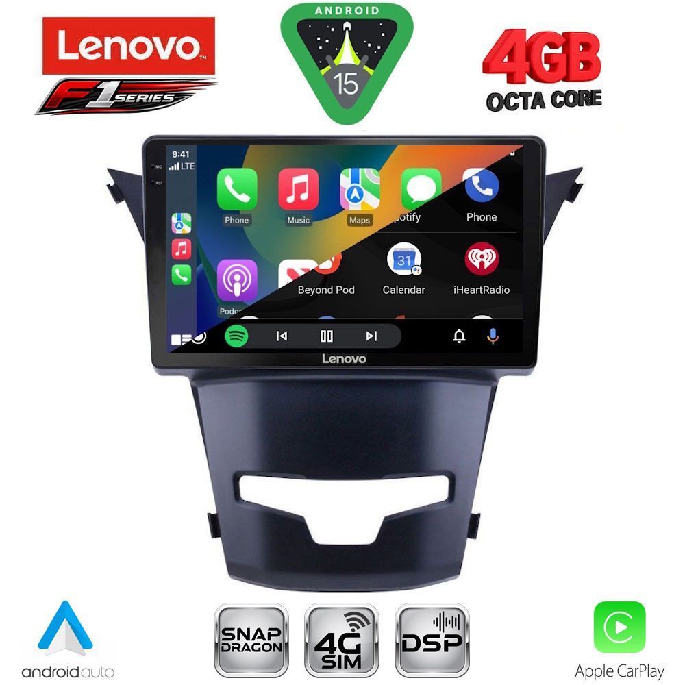 LENOVO SSQ 9653_CPA (9inc) MULTIMEDIA TABLET for SSANGYONG KORANDO mod. 2014-2019 - immagine 2