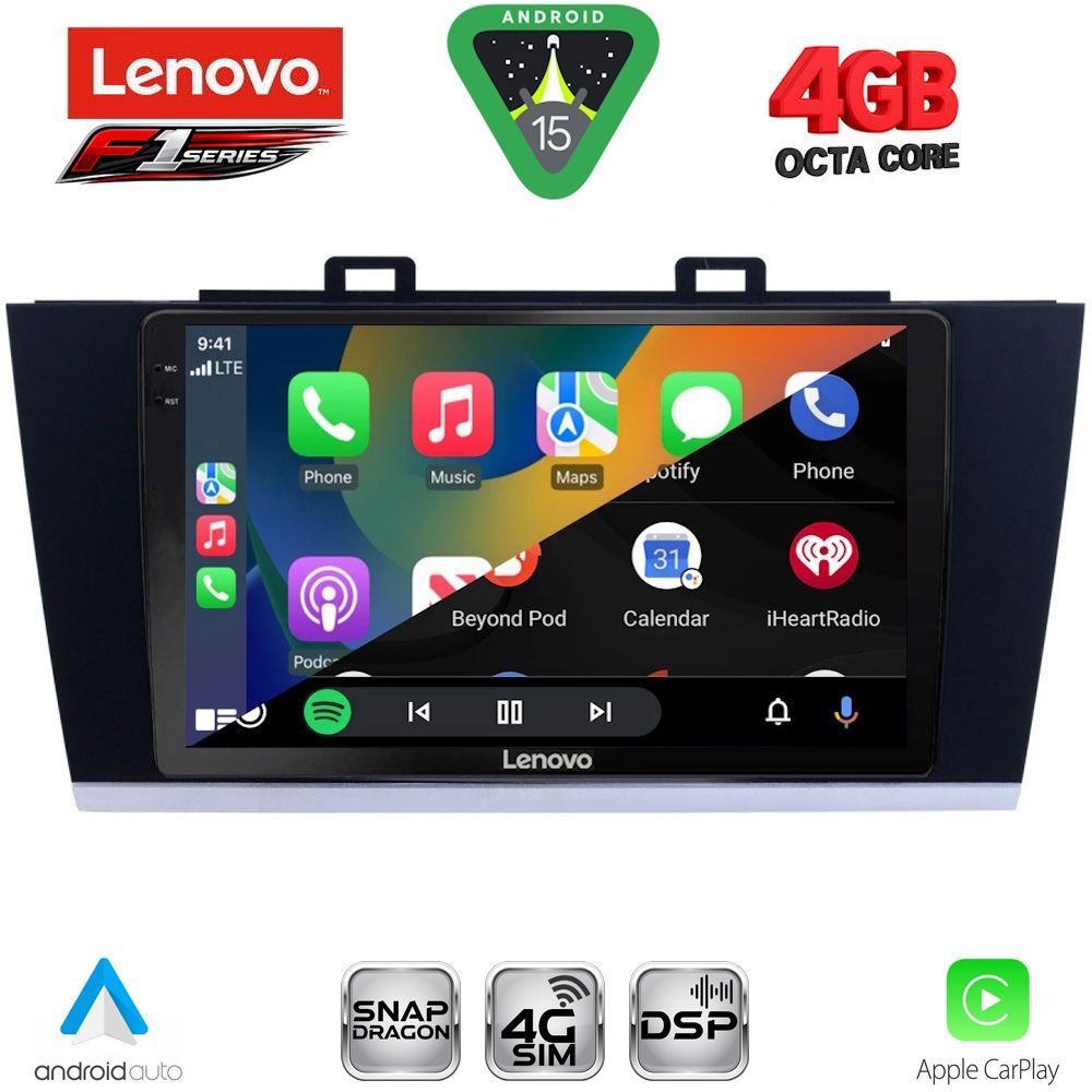 LENOVO SSQ 9668_CPA (9inc) MULTIMEDIA TABLET for SUBARU LEGACY – OUTBACK mod. 2014-2019 - immagine 2