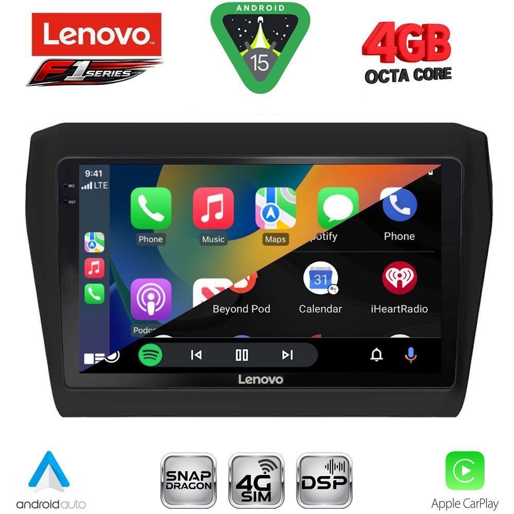 LENOVO SSQ 9686_CPA (9inc) MULTIMEDIA TABLET for SUZUKI SWIFT mod. 2017-2026 - immagine 2