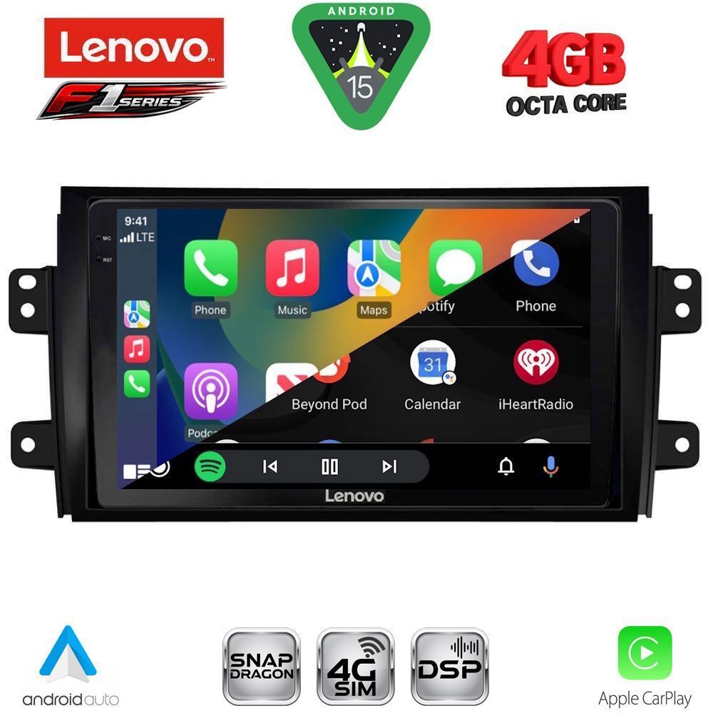 LENOVO SSQ 9688_CPA (9inc) MULTIMEDIA TABLET for FIAT SEDICI – SUZUKI SX4 mod. 2005-2013 - immagine 2