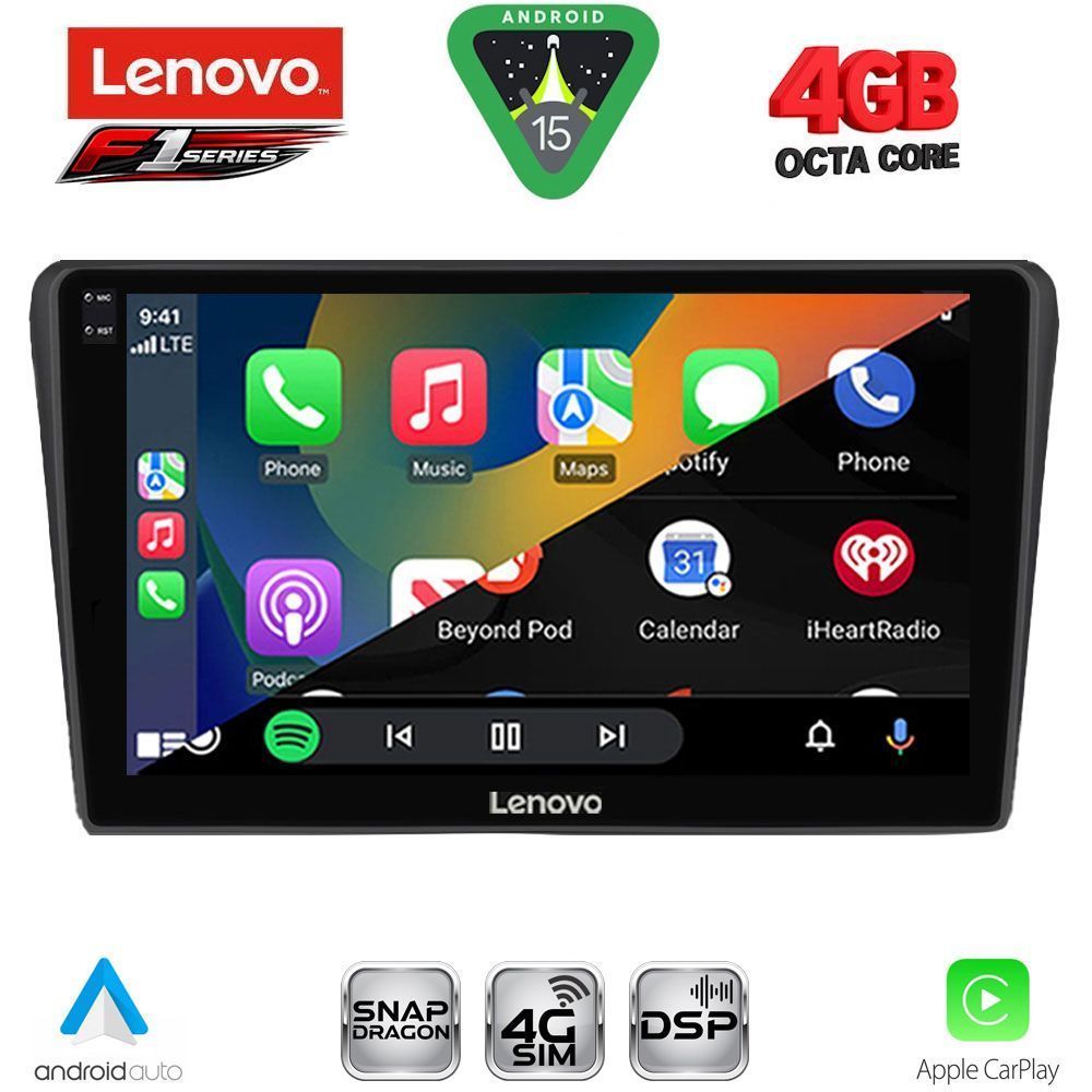 LENOVO SSQ 9704BL_CPA (9inc) MULTIMEDIA TABLET for TOYOTA AVENSIS (T25) mod. 2003-2009 (BLACK) - immagine 2