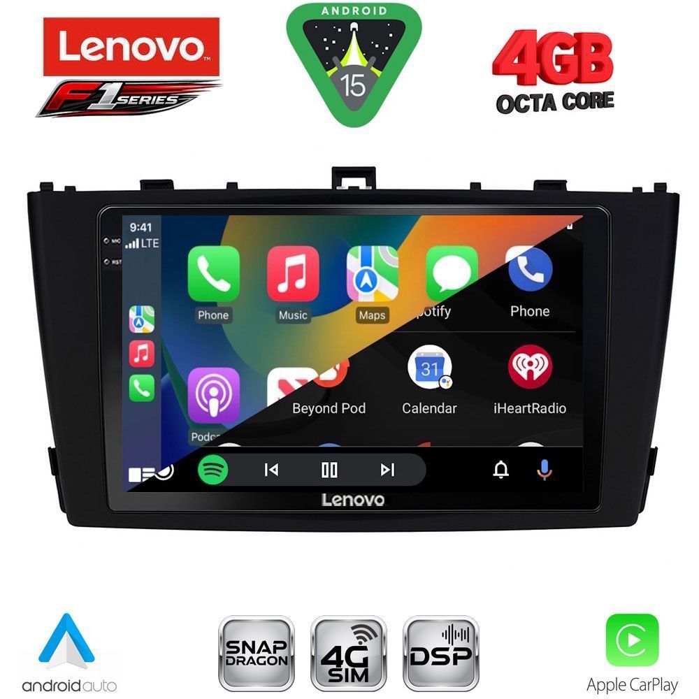 LENOVO SSQ 9705BL_CPA (9inc) MULTIMEDIA TABLET for TOYOTA AVENSIS (T27) mod. 2009-2015 (BLACK) - immagine 2