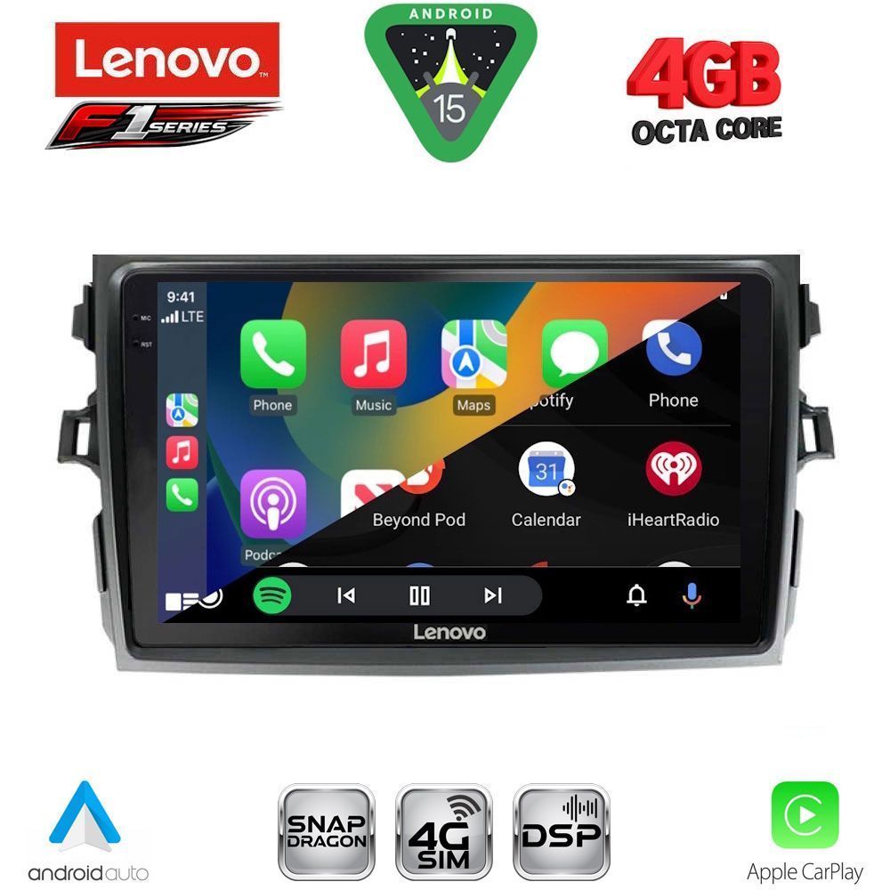 LENOVO SSQ 9713_CPA (9inc) MULTIMEDIA TABLET for TOYOTA COROLLA 4D mod. 2006-2012 - immagine 2