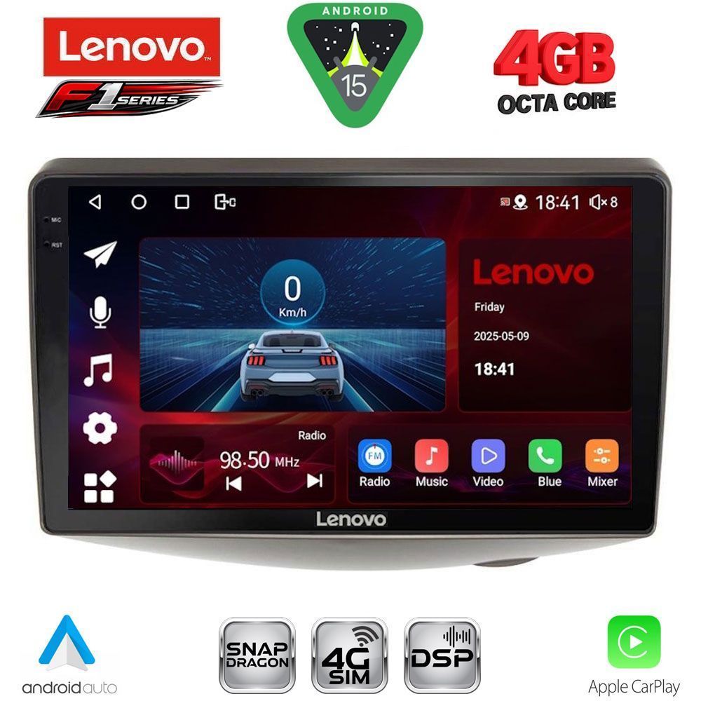 LENOVO SSQ 9735_CPA (9inc) MULTIMEDIA TABLET for TOYOTA YARIS mod. 1999-2006