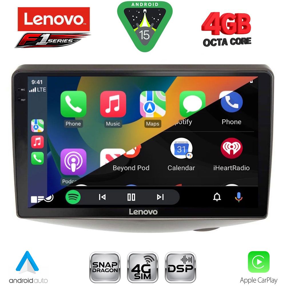LENOVO SSQ 9735_CPA (9inc) MULTIMEDIA TABLET for TOYOTA YARIS mod. 1999-2006 - immagine 2