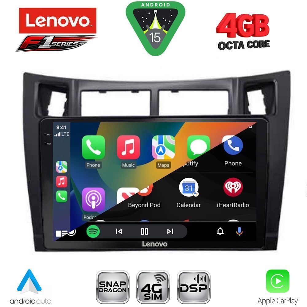 LENOVO SSQ 9736BL_CPA (9inc) MULTIMEDIA TABLET for TOYOTA YARIS mod. 2006-2011 (BLACK) - immagine 2