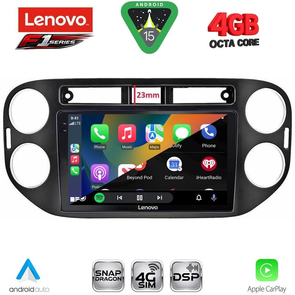 LENOVO SSQ 9760BL_CPA (9inc) MULTIMEDIA TABLET for VW TIGUAN mod. 2011-2016 (BLACK) - immagine 2