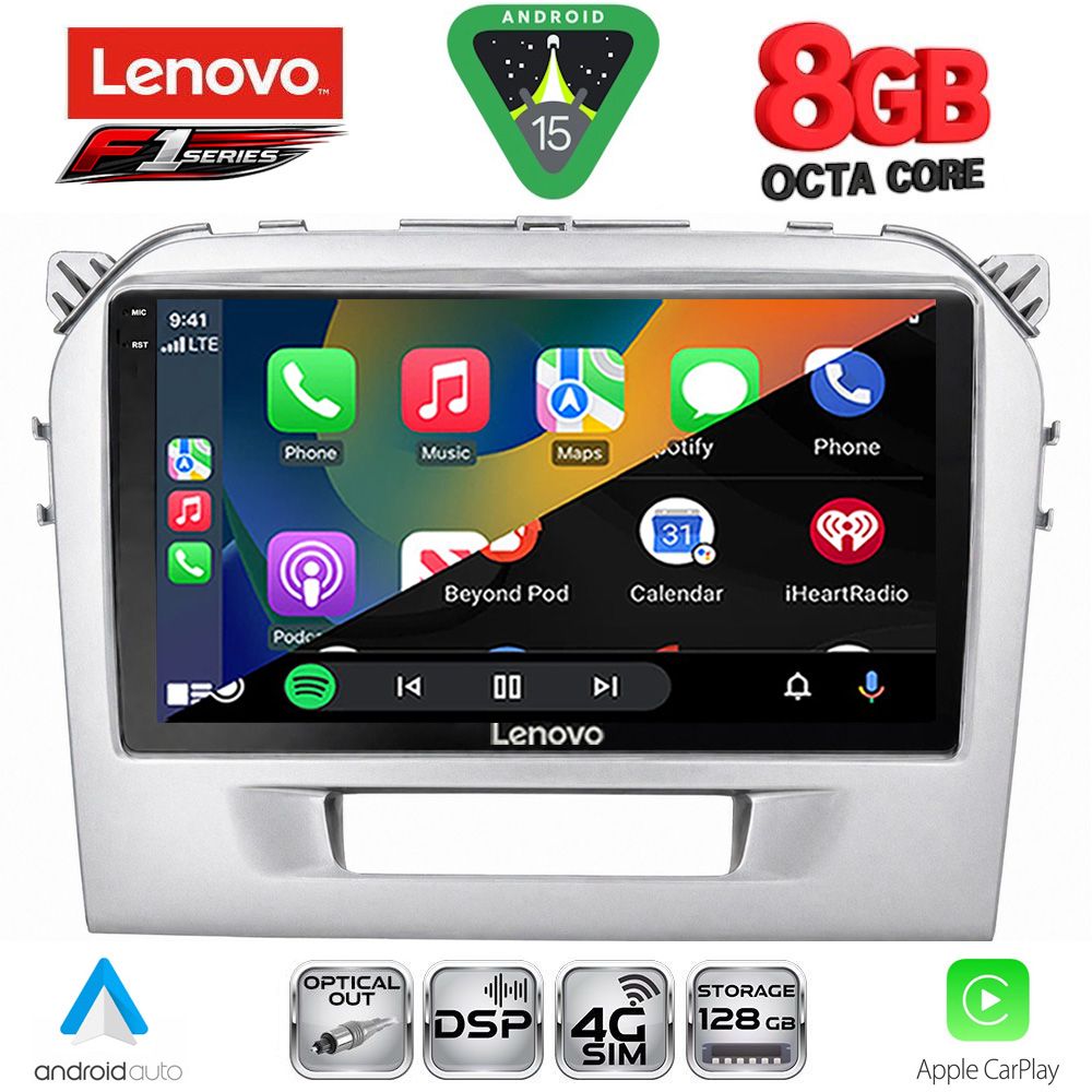 LENOVO SSR 10697SL_CPA (9inc) MULTIMEDIA TABLET for SUZUKI VITARA mod. 2016-2022 (SILVER) - immagine 2