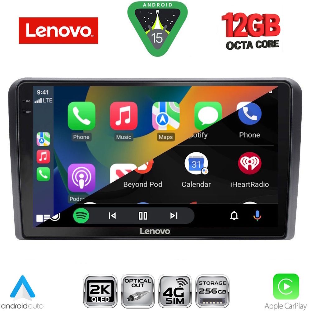LENOVO SSZ 12003_CPA (9inc) MULTIMEDIA TABLET for AUDI A3 mod. 2003-2012 - immagine 2