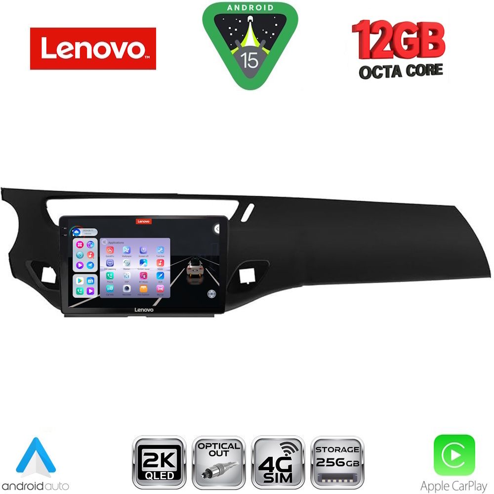 LENOVO SSZ 12092BL_CPA (9inc) MULTIMEDIA TABLET for CITROEN C3 - DS3 mod. 2009-2016 (BLACK)