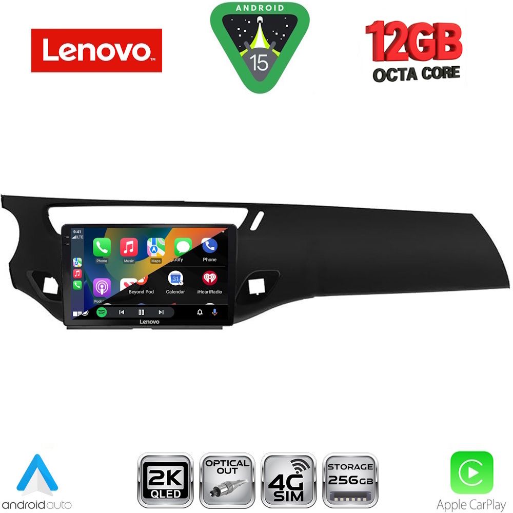 LENOVO SSZ 12092BL_CPA (9inc) MULTIMEDIA TABLET for CITROEN C3 - DS3 mod. 2009-2016 (BLACK) - immagine 2