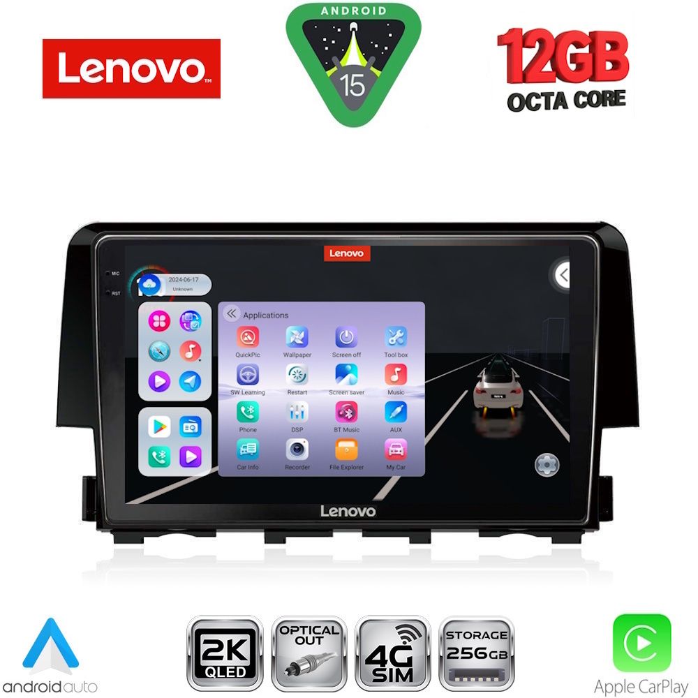 LENOVO SSZ 12191_CPA (9inc) MULTIMEDIA TABLET for HONDA CIVIC mod. 2016-2021