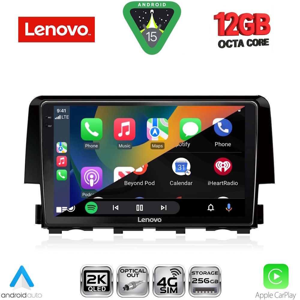 LENOVO SSZ 12191_CPA (9inc) MULTIMEDIA TABLET for HONDA CIVIC mod. 2016-2021 - immagine 2