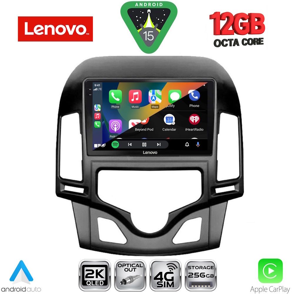 LENOVO SSZ 12231_CPA CLIMA (9inc) MULTIMEDIA TABLET for HYUNDAI i30 mod. 2007-2012 - immagine 2
