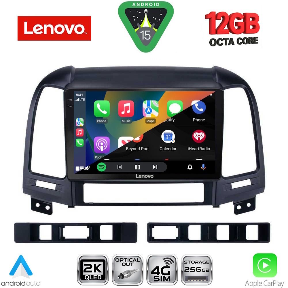 LENOVO SSZ 12239_CPA (9inc) MULTIMEDIA TABLET for HYUNDAI SANTA FE mod. 2005-2013 - immagine 2