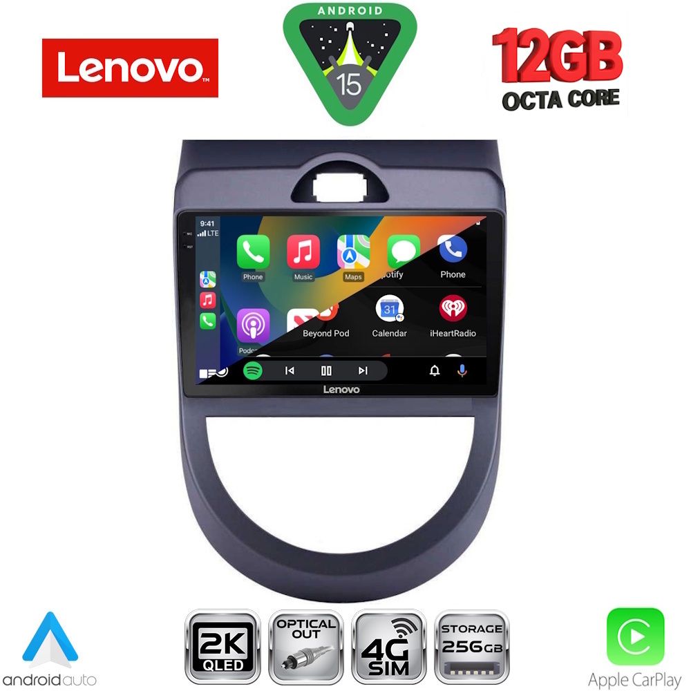 LENOVO SSZ 12320_CPA (9inc) MULTIMEDIA TABLET for KIA SOUL mod. 2008-2013 - immagine 2