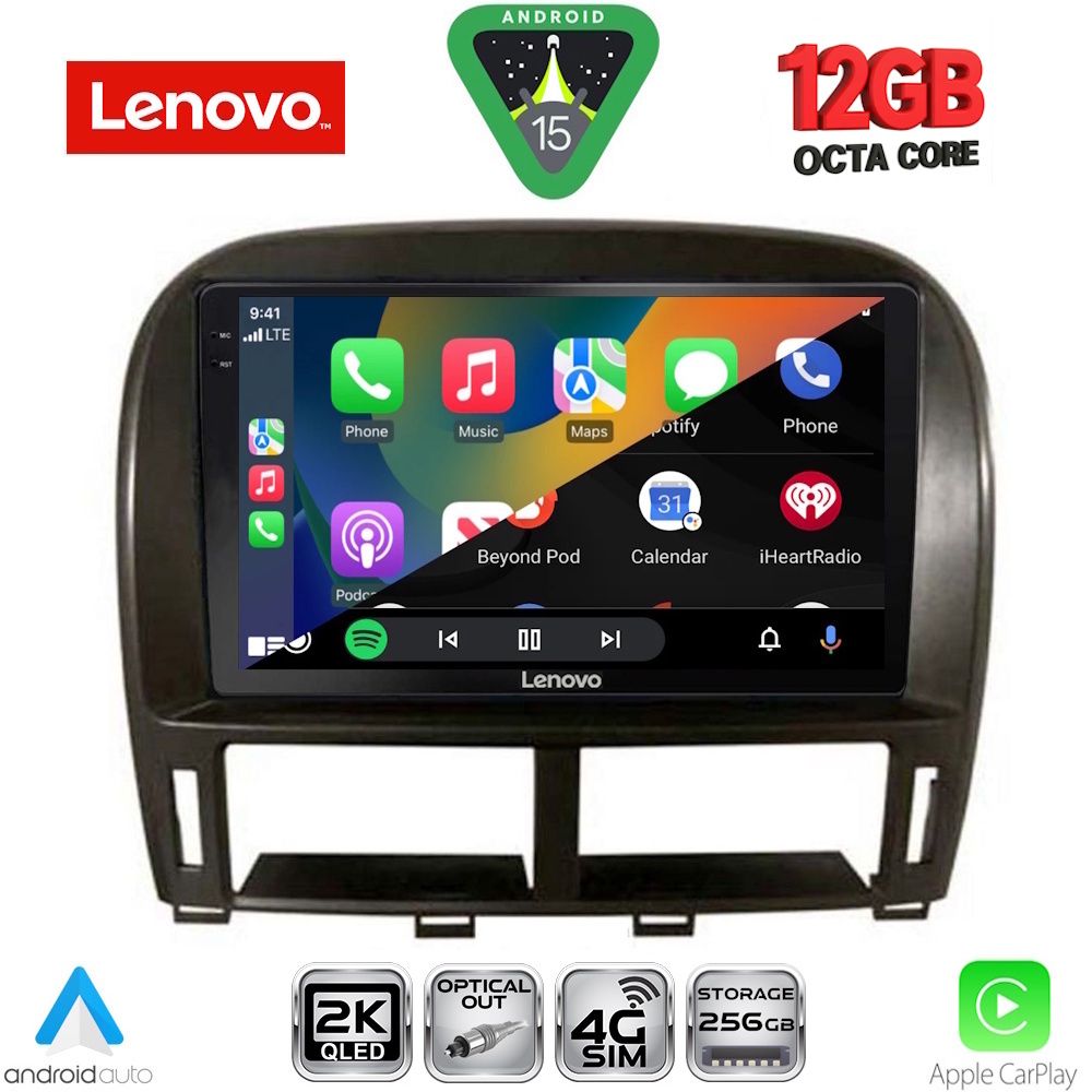 LENOVO SSZ 12343_CPA (9inc) MULTIMEDIA TABLET for LEXUS LS 430 – XF 430 mod. 2000-2006 - immagine 2