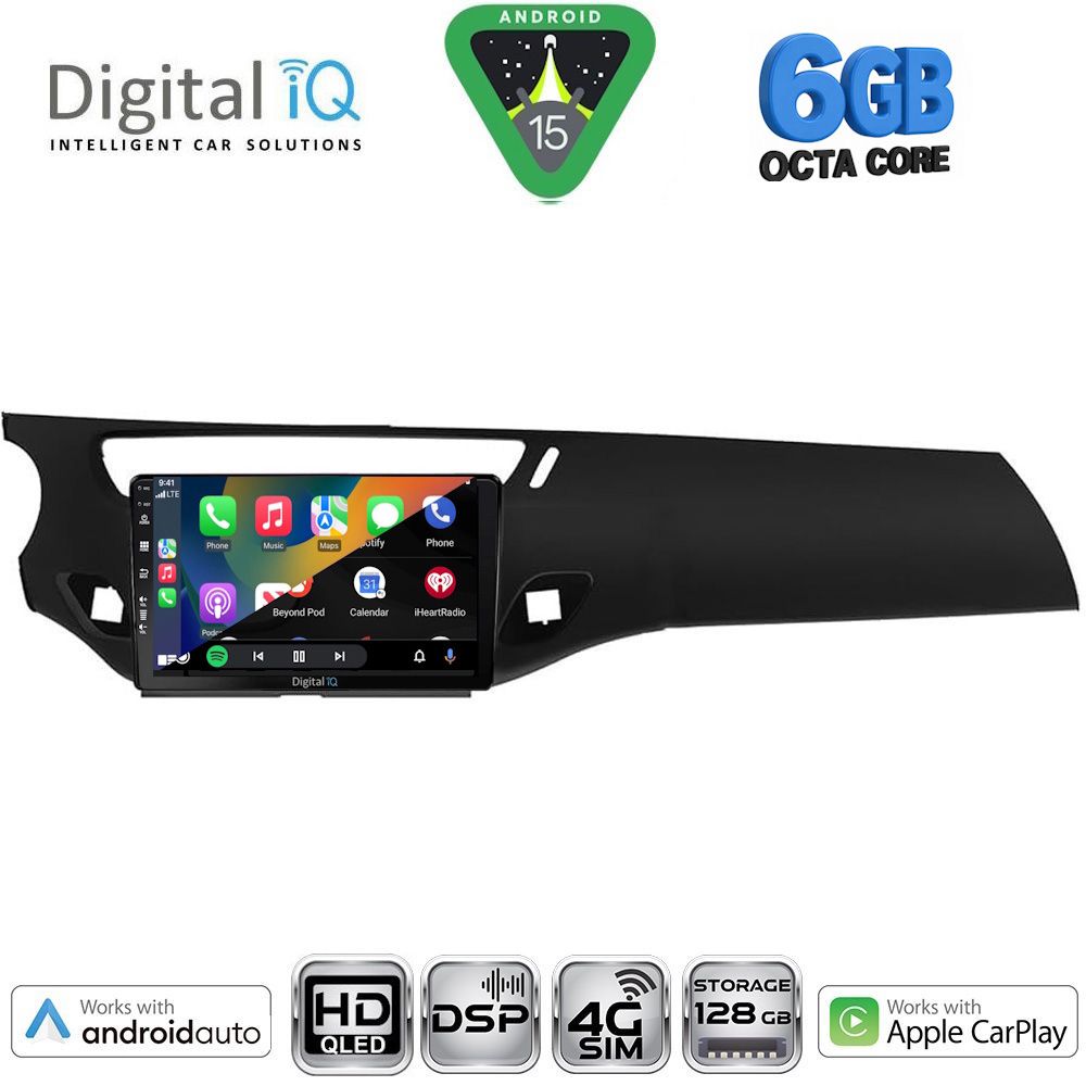 DIGITAL IQ BXF 17092BL_CPAA (9inc) MULTIMEDIA TABLET for CITROEN C3 - DS3 mod. 2009-2016 (BLACK) - immagine 2