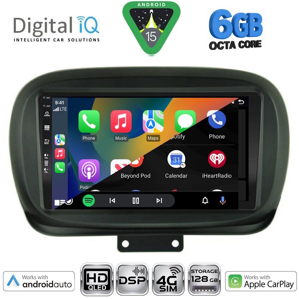 DIGITAL IQ BXF 17134_CPAA (9inc) MULTIMEDIA TABLET for FIAT 500Χ mod. 2014-2024 - immagine 2