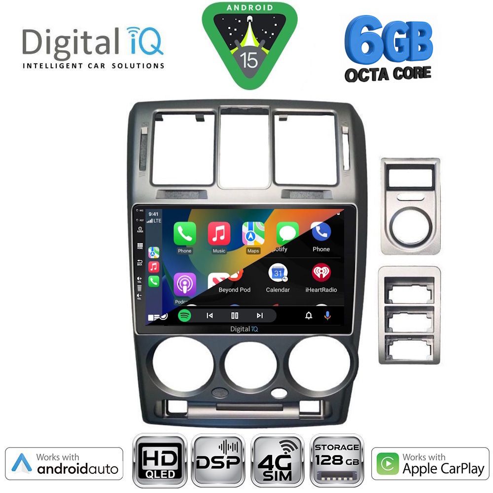 DIGITAL IQ BXF 17222GR_CPAA (9inc) MULTIMEDIA TABLET for HYUNDAI GETZ mod. 2002-2011 (GREY) - immagine 2