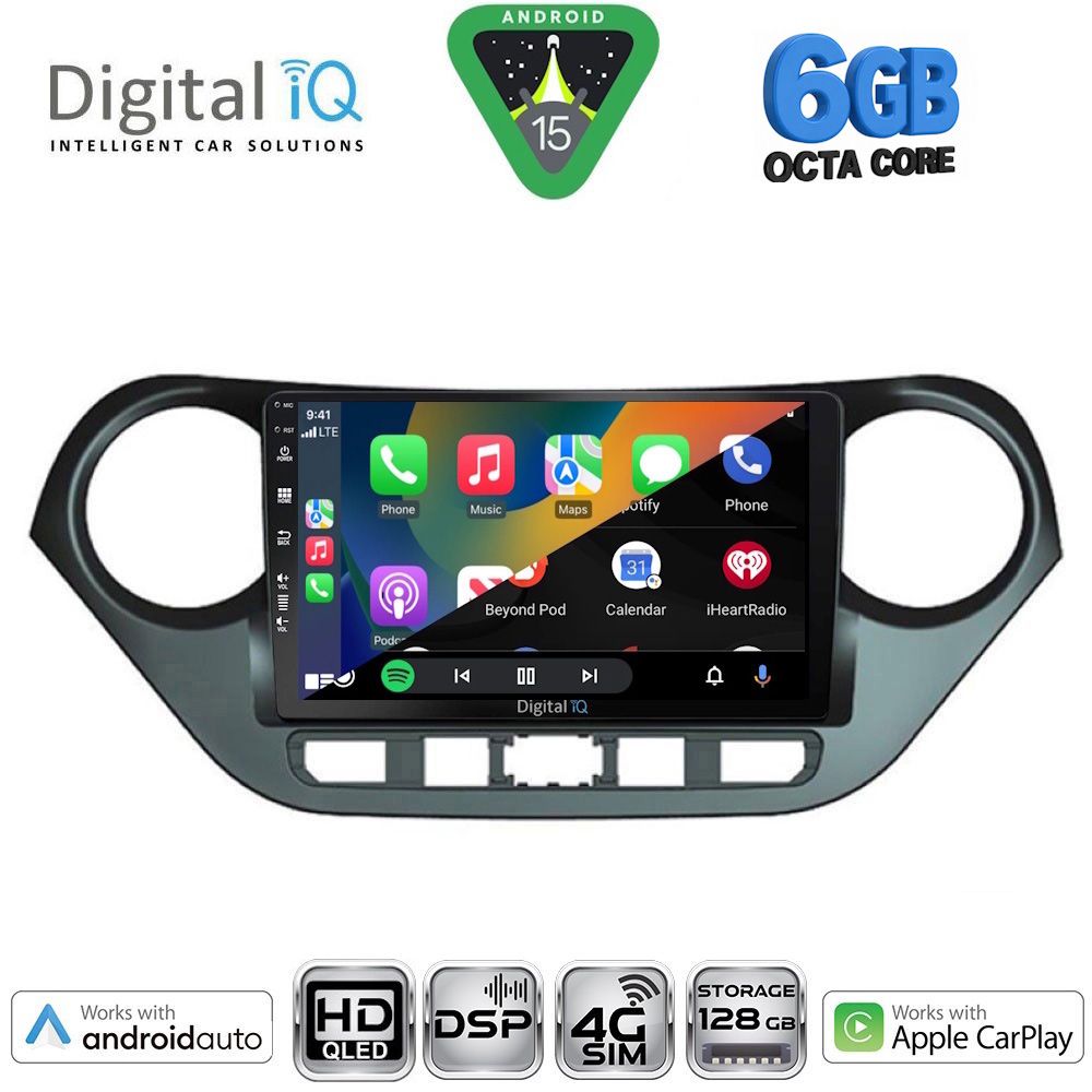 DIGITAL IQ BXF 17224_CPAA (9inc) MULTIMEDIA TABLET for HYUNDAI i10 mod. 2014-2020 - immagine 2