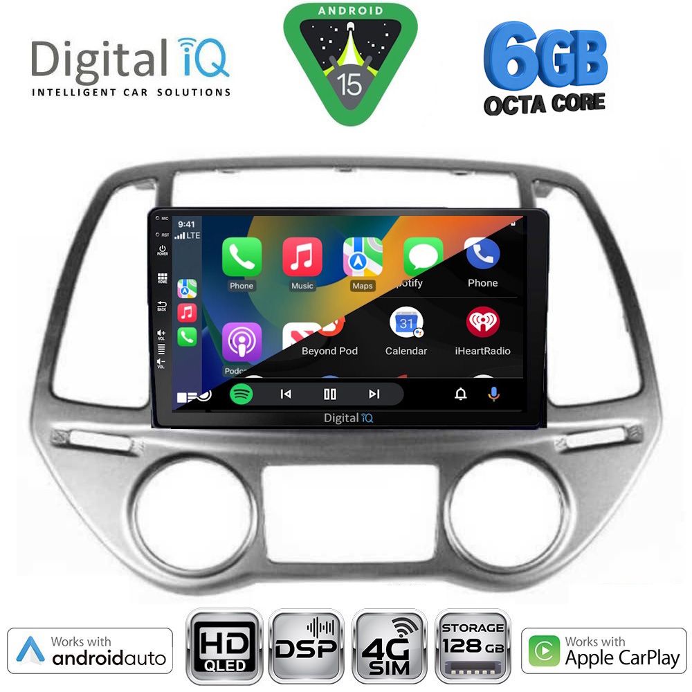 DIGITAL IQ BXF 17227_CPAA CLIMA (9inc) MULTIMEDIA TABLET for HYUNDAI i20 mod. 2008-2012 - immagine 2