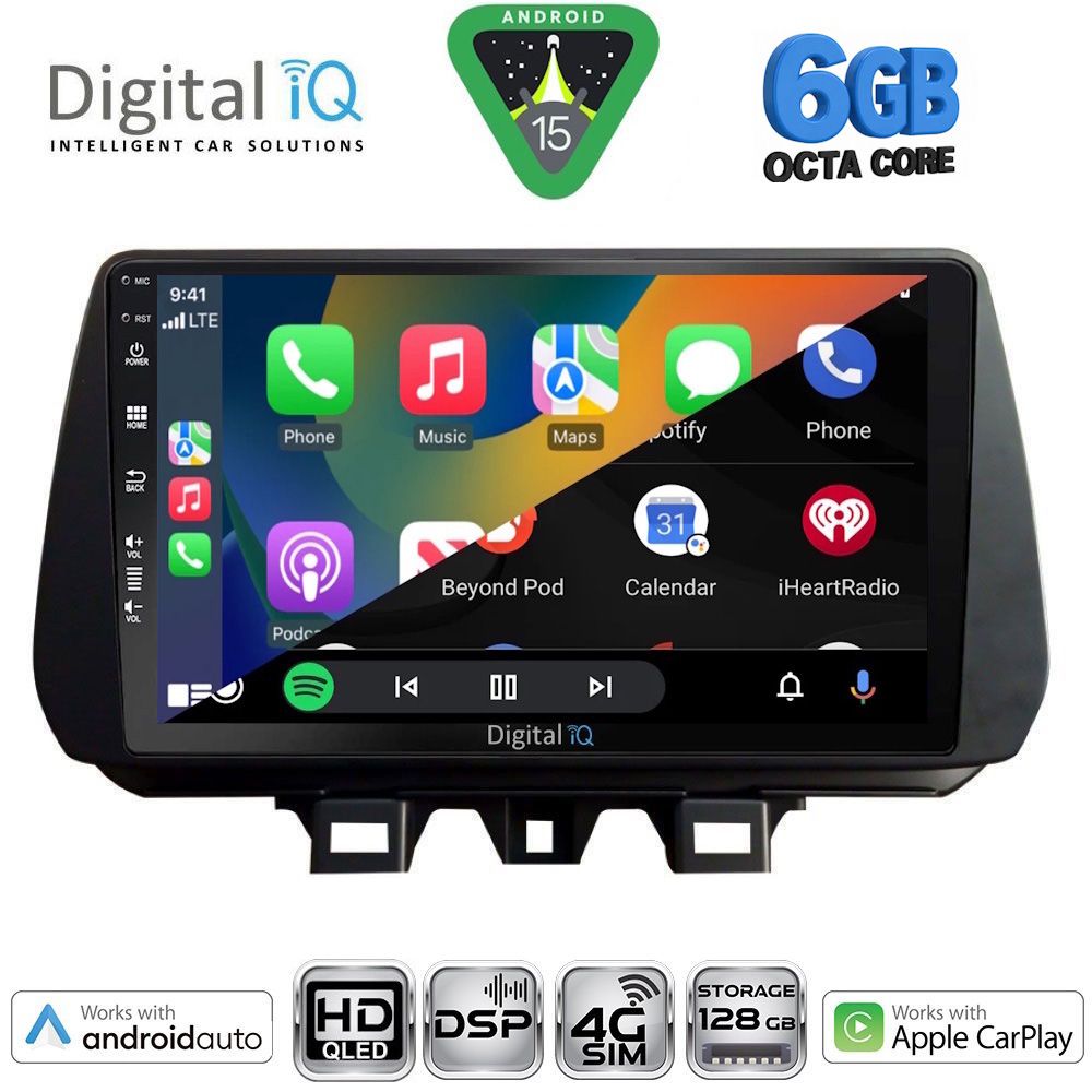 DIGITAL IQ BXF 17244_CPAA (9inc) MULTIMEDIA TABLET for HYUNDAI TUCSON mod. 2019-2023 - immagine 2