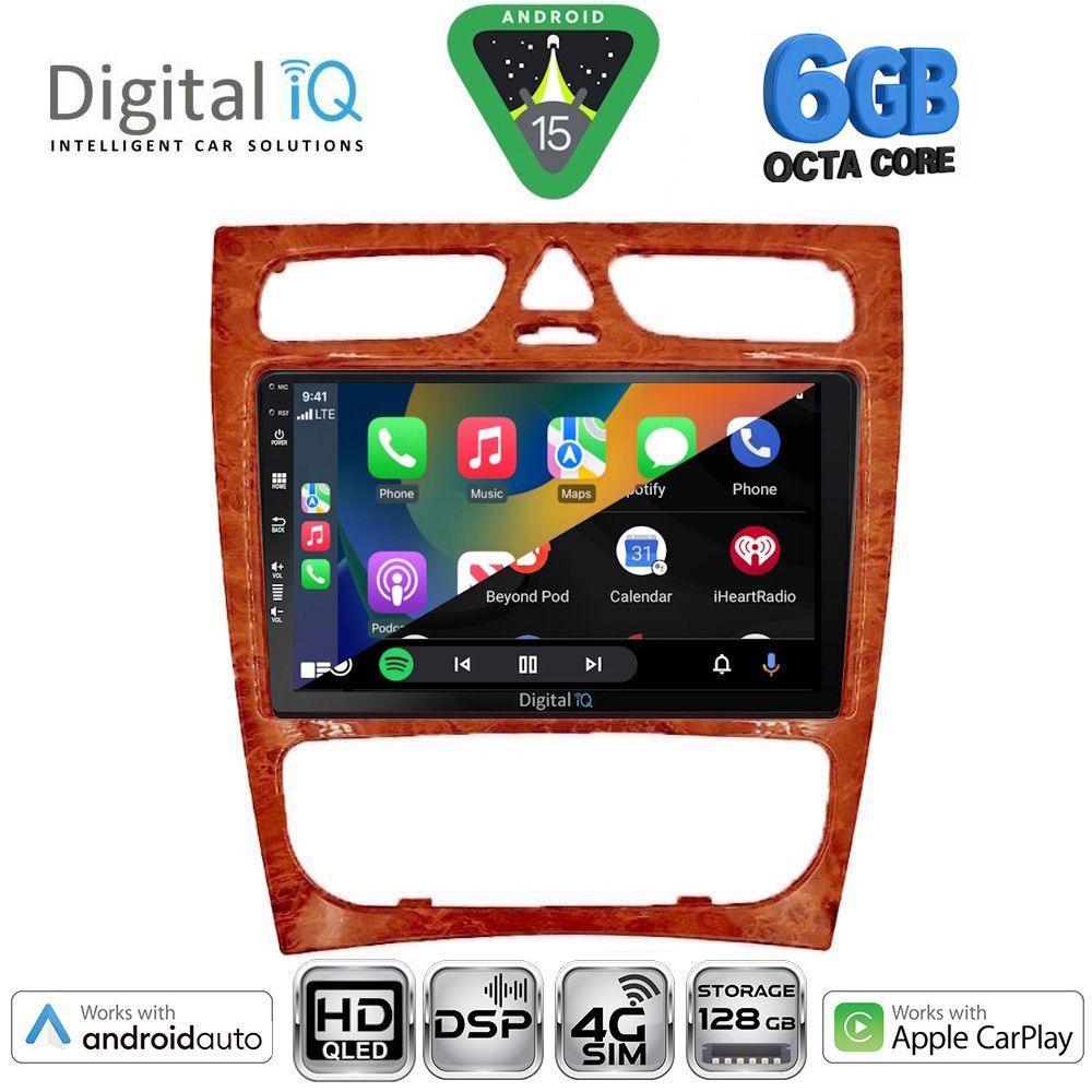 DIGITAL IQ BXF 17402CH_CPAA (9inc) MULTIMEDIA TABLET for MERCEDES C (W203) mod. 1999-2004 - immagine 2