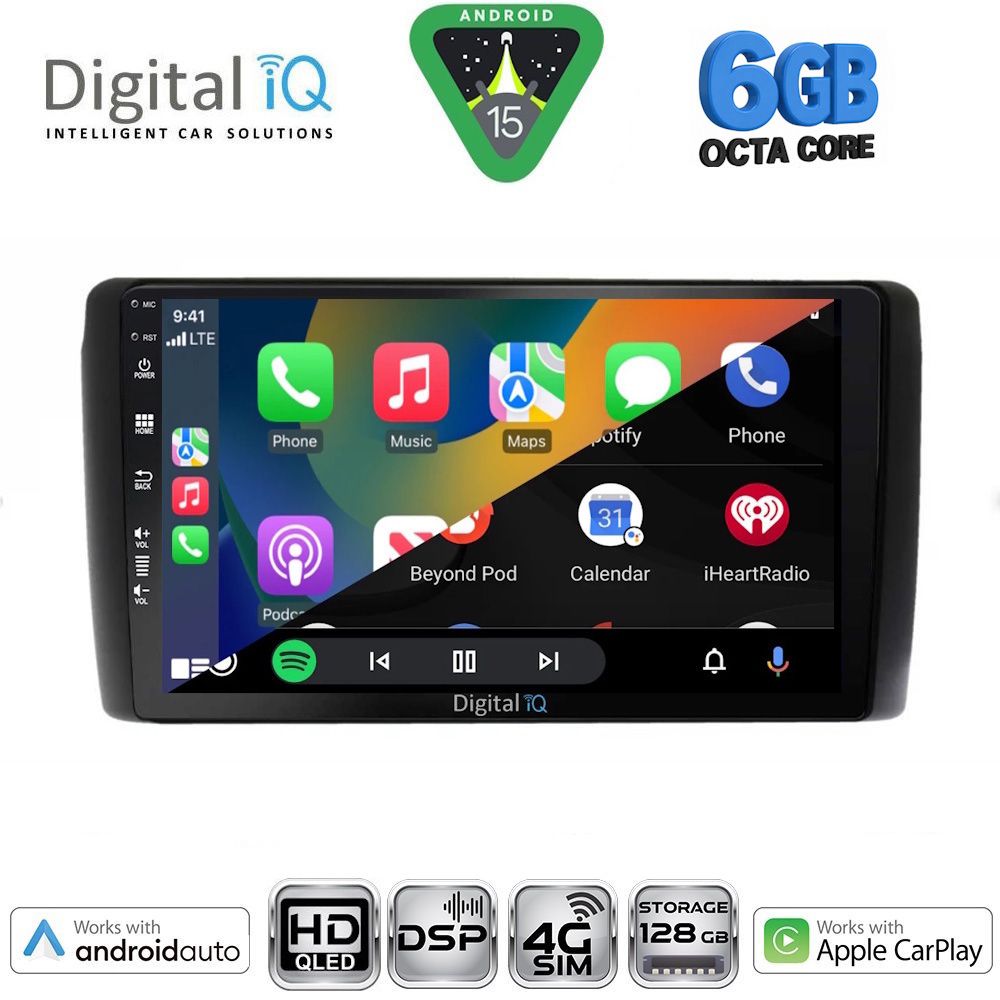 DIGITAL IQ BXF 17472_CPAA (9inc) MULTIMEDIA TABLET for NISSAN LEAF mod. 2009-2017 - immagine 2