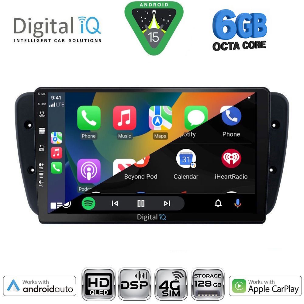 DIGITAL IQ BXF 17571_CPAA (9inc) MULTIMEDIA TABLET for SEAT IBIZA mod. 2008-2015 - immagine 2