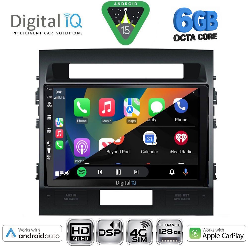 DIGITAL IQ BXF 17724_CPAA (10inc) MULTIMEDIA TABLET for TOYOTA LANDCRUISER mod. 2008-2015 - immagine 2