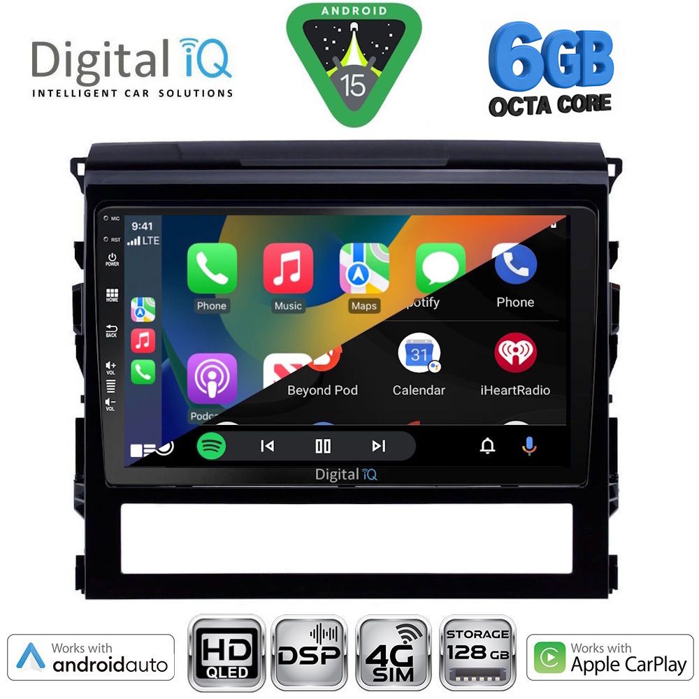 DIGITAL IQ BXF 17725_CPAA (9inc) MULTIMEDIA TABLET for TOYOTA LANDCRUISER mod. 2016-2019 - immagine 2