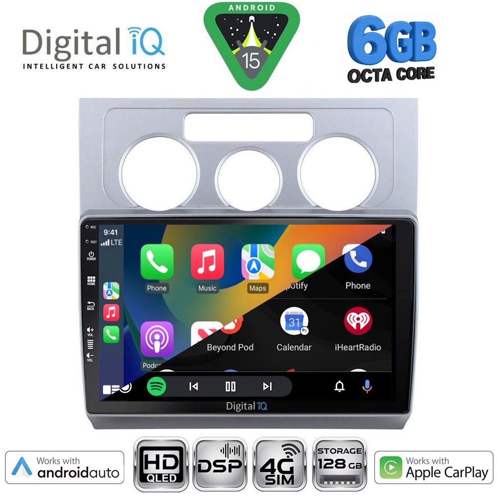 DIGITAL IQ BXF 17767_CPAA A/C (10inc) MULTIMEDIA TABLET for VW TOURAN mod. 2003-2010 - immagine 2