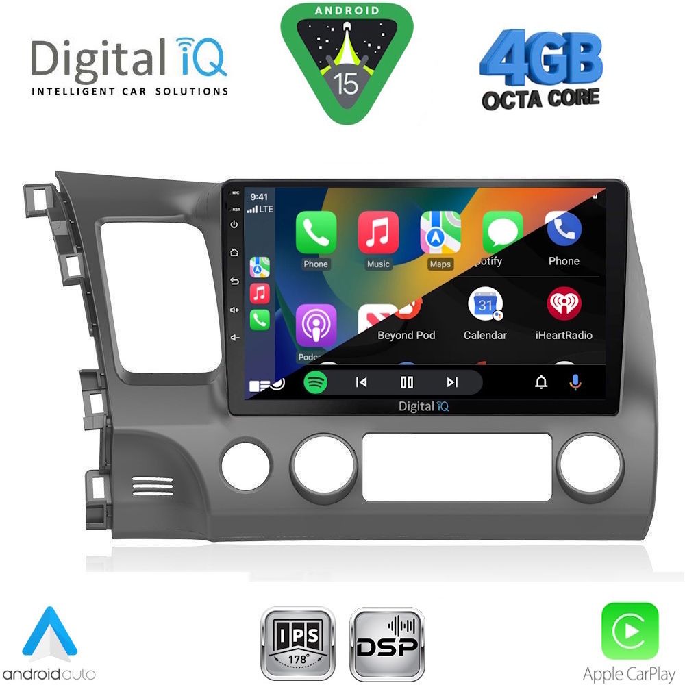 DIGITAL IQ RSG 6188_CPA (10inc) MULTIMEDIA TABLET for HONDA CIVIC 4D mod. 2006-2012 - immagine 2