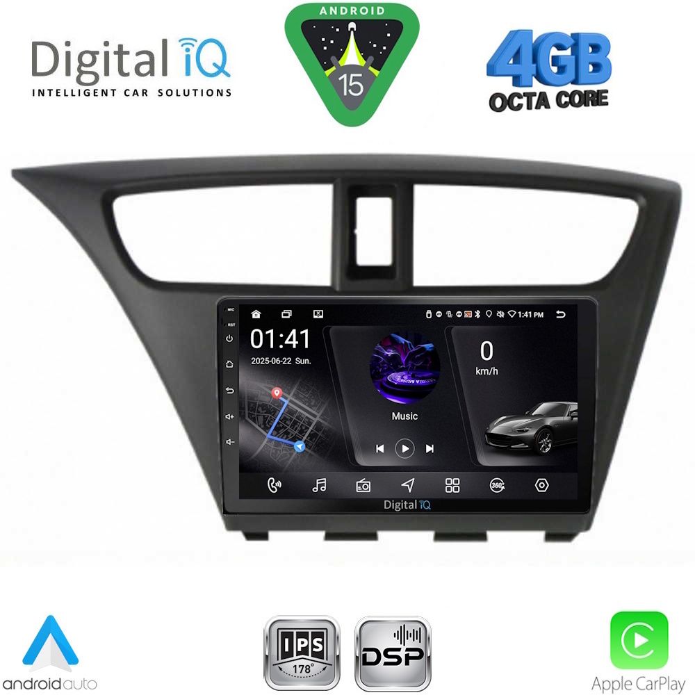 DIGITAL IQ RSG 6190_CPA (9inc) MULTIMEDIA TABLET for HONDA CIVIC mod. 2012-2016