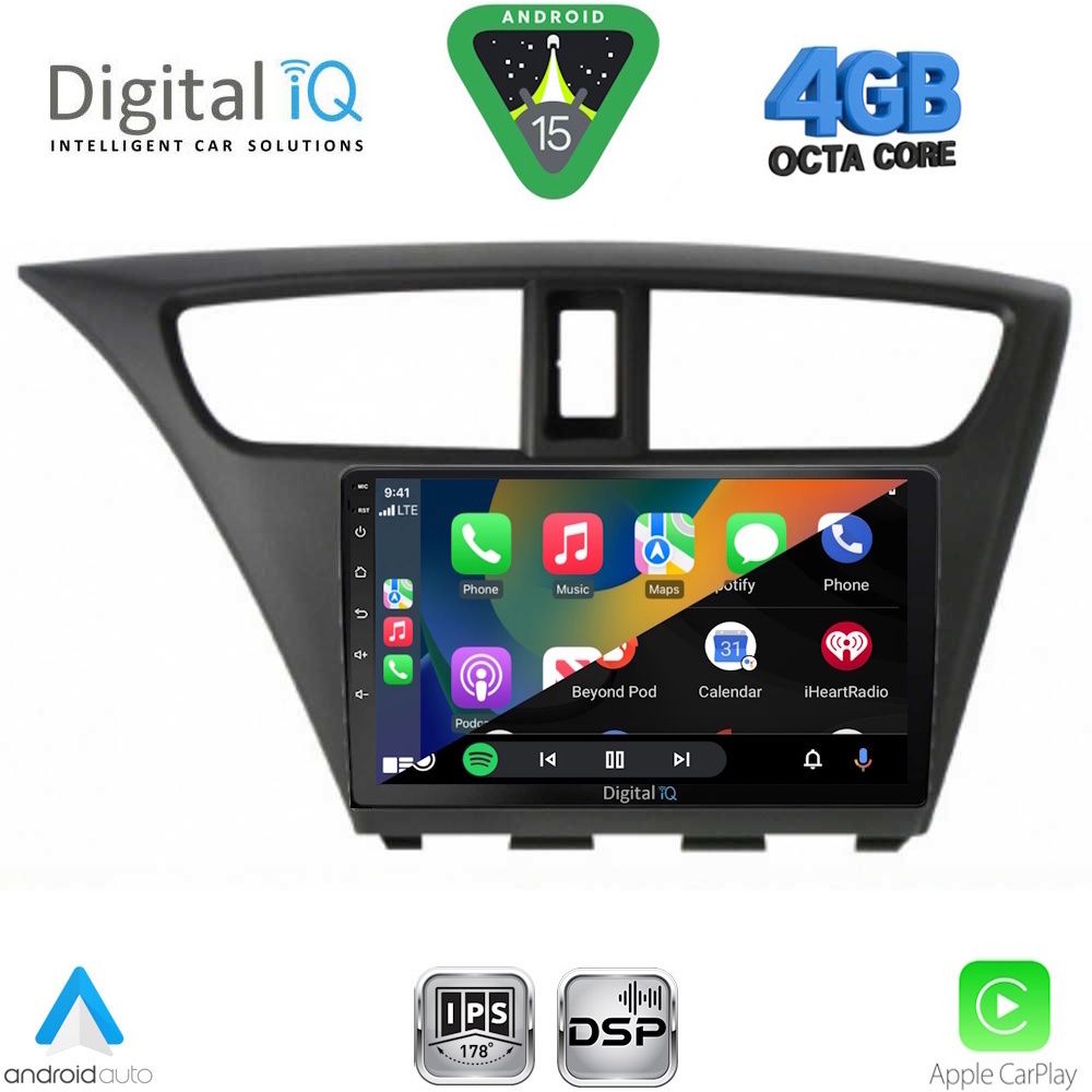 DIGITAL IQ RSG 6190_CPA (9inc) MULTIMEDIA TABLET for HONDA CIVIC mod. 2012-2016 - immagine 2