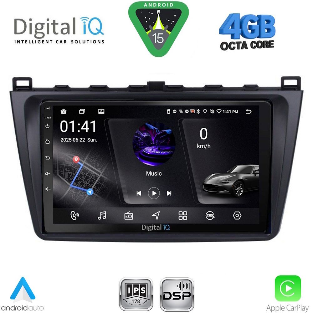 DIGITAL IQ RSG 6377_CPA (9inc) MULTIMEDIA TABLET for MAZDA 6 mod. 2008-2012