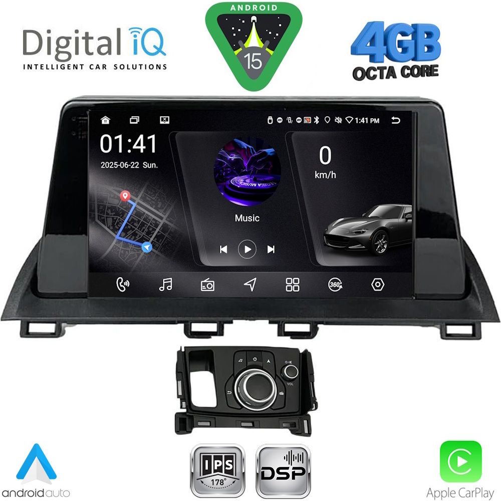 DIGITAL IQ RSG 6386_CPA (9inc) MULTIMEDIA TABLET for MAZDA CX4 mod. 2016-2025