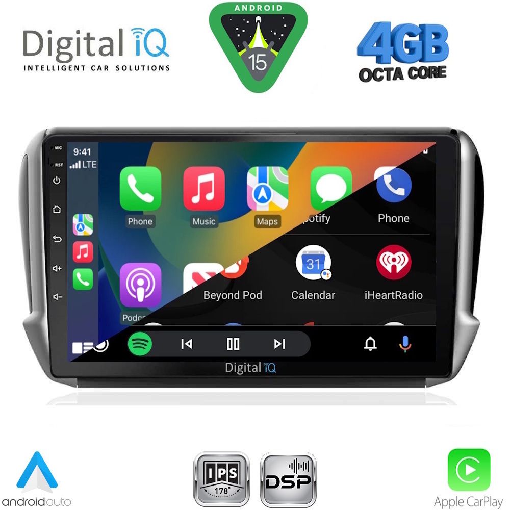 DIGITAL IQ RSG 6508_CPA (10inc) MULTIMEDIA TABLET for PEUGEOT 208-2008 mod. 2012-2021 - immagine 2