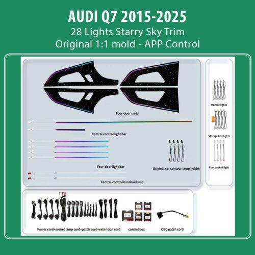 DIQ AMBIENT AUDI Q7 HC-AD05X TRIM (Digital iQ Ambient Light for Audi Q7 mod. 2015-2025 with 28 Lights