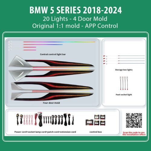DIQ AMBIENT BMW S.5 BM09M-DZ (Digital iQ Ambient Light for BMW Series 5 (G30-G31-G38) mod.2018-2024 with 20 Lights) - WEXML.GR