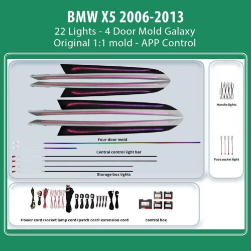 DIQ AMBIENT BMW X5 BM16Y (Digital iQ Ambient Light for BMW X5 (E70) mod. 2006-2013 with 22 Lights