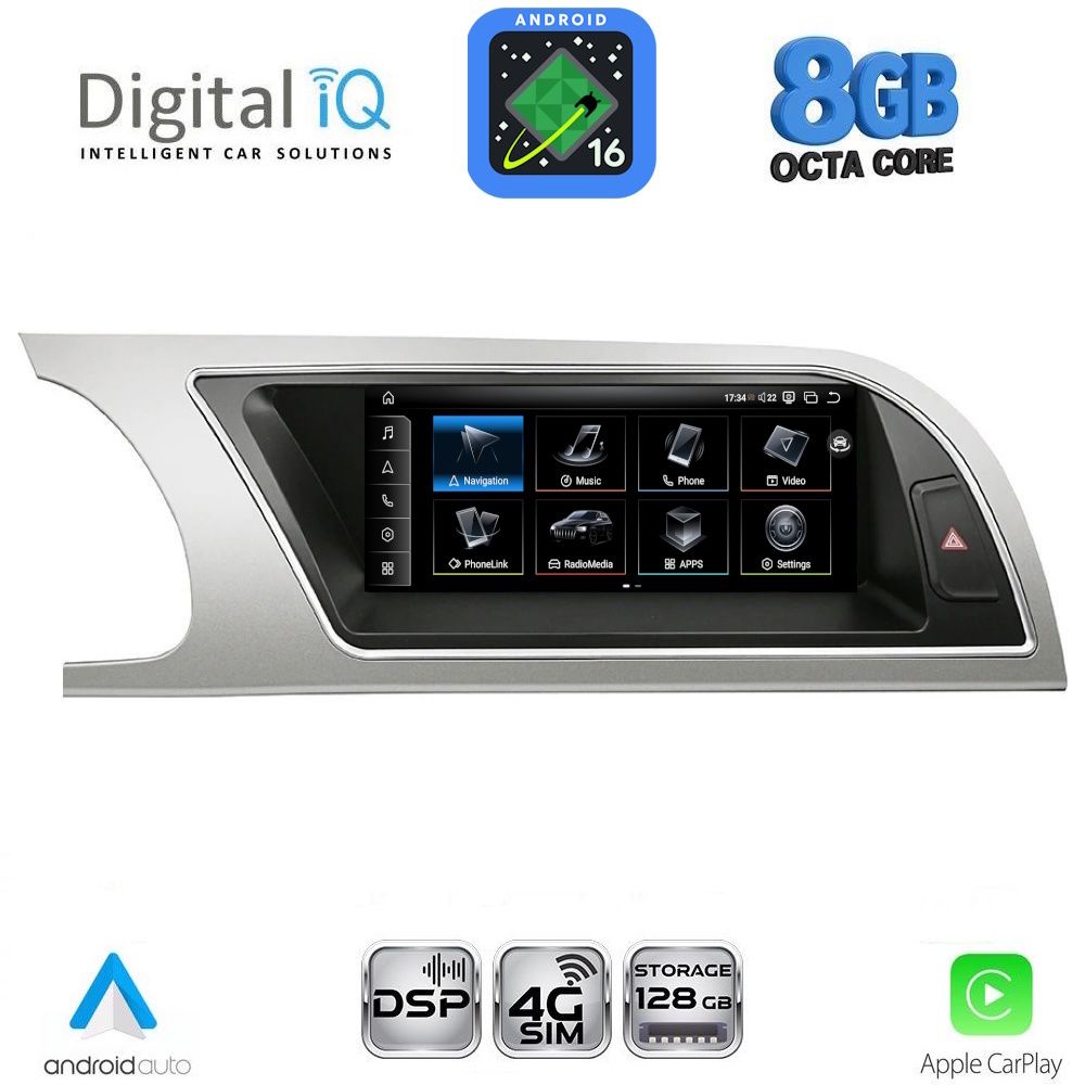DIGITAL IQ TPG 16918_CPA (8.8inc) MULTIMEDIA SYSTEM for AUDI A4 mod. 2008-2012 - WEXML.GR