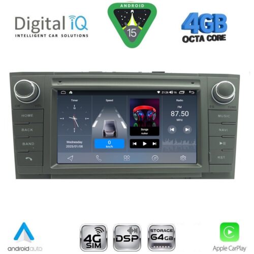 DIGITAL IQ BLG 409GR_CPA (7″ DECK) MULTIMEDIA OEM for TOYOTA AVENSIS (T27) mod. 2009-2016 (GRAY) - WEXML.GR