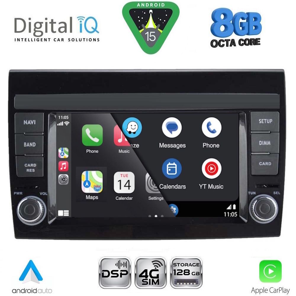 DIGITAL IQ BLM 597_CPA (7" DECK) MULTIMEDIA OEM for FIAT BRAVO mod. 2007-2019 - immagine 2