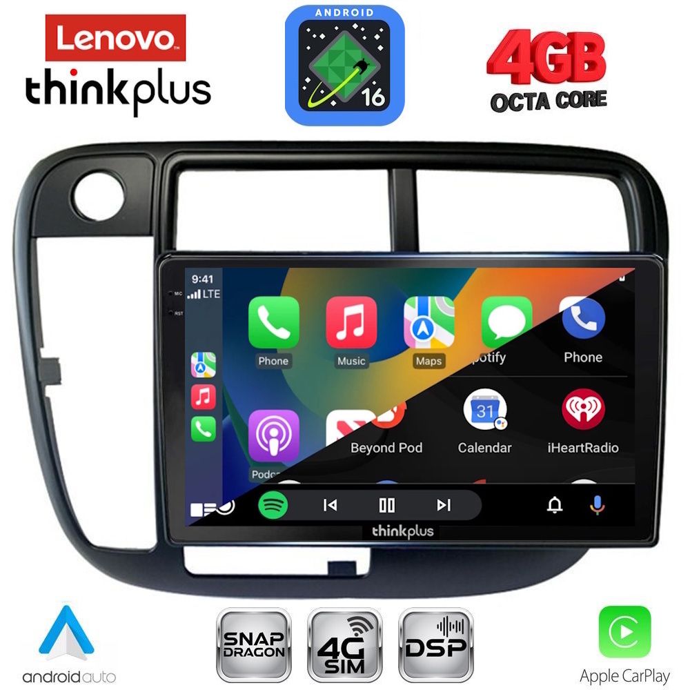 LENOVO LTG 7186_CPA CLIMA (9inc) MULTIMEDIA TABLET for HONDA CIVIC mod. 1995-2001 - immagine 2