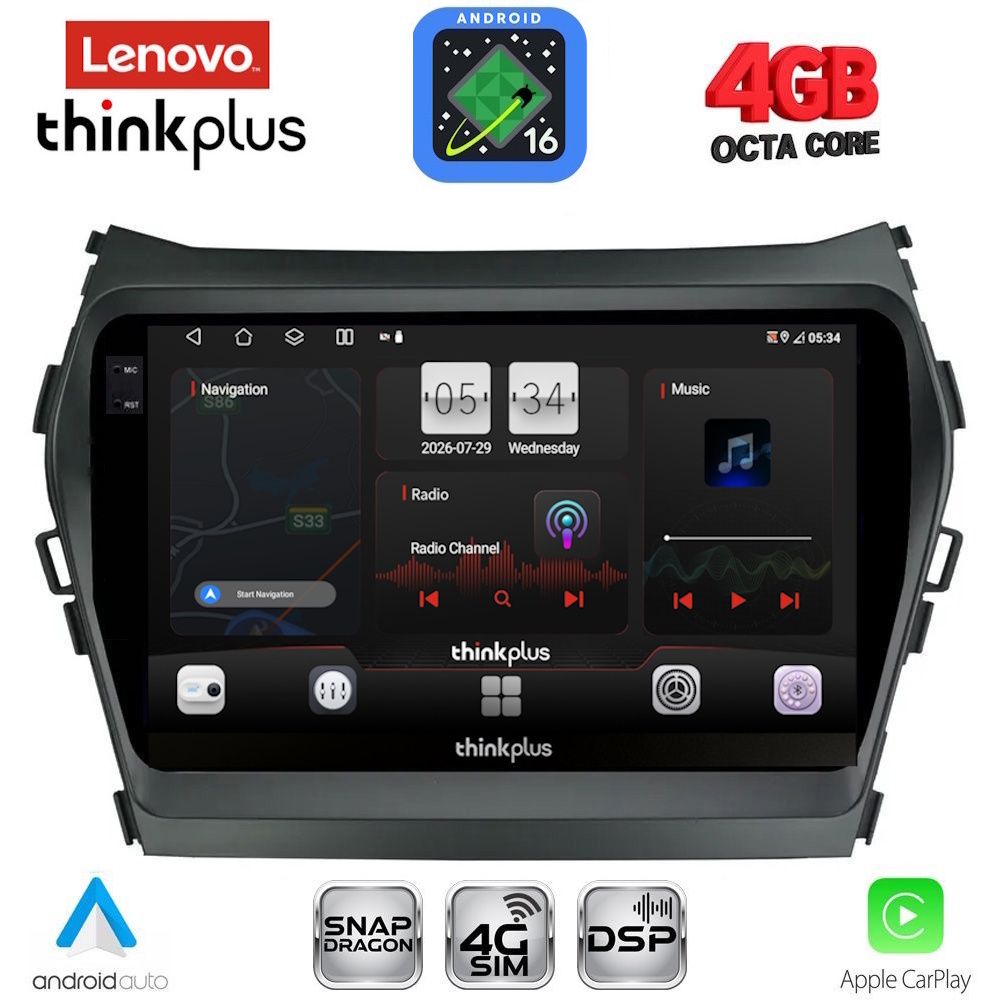 LENOVO LTG 7238_CPA (9inc) MULTIMEDIA TABLET for HYUNDAI IX45 - SANTA FE mod. 2013-2017 - WEXML.GR